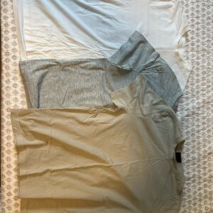H&M Short Sleeve Tees - White, Gray, Tan